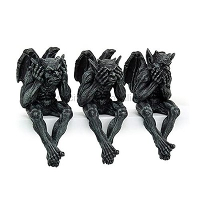 Gargoyle See Hear and Speak No Evil Shelf Sitters 3 Piece Set