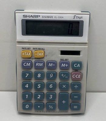 Sharp Elsimate EL-331a 10-stelliger Twin Power Taschenrechner funktioniert