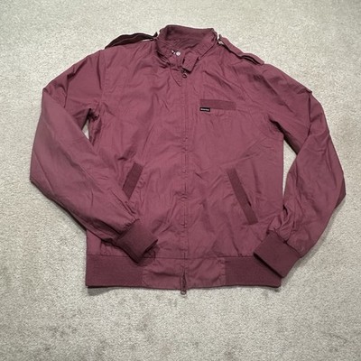 Emerica Iconic Racer Jacket Mens Small Maroon Cafe Racer Skateboarding