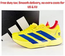 Adizero Adios Pro 4 JR6373 Pure Sulfur Lucid Blue Red Size US Men's (6-11)