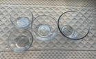 4–Anchor Hocking Mixing Bowls- Clear Glass(2) 1.5qt (2) 4qt