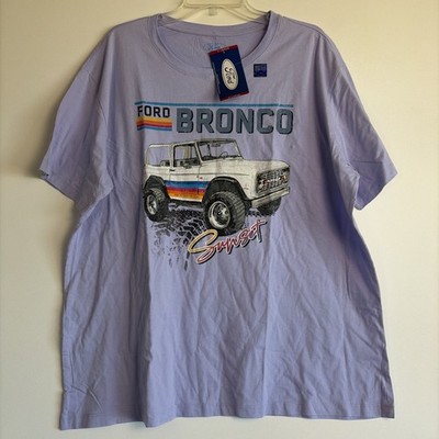 Ford Bronco Purple Graphic T-Shirt Size XL Unisex Retro Cars Colorful USA NWT