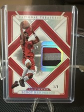 2024-25  National Treasures Scoot Henderson Int’l Red 1/8 Treasured Threads