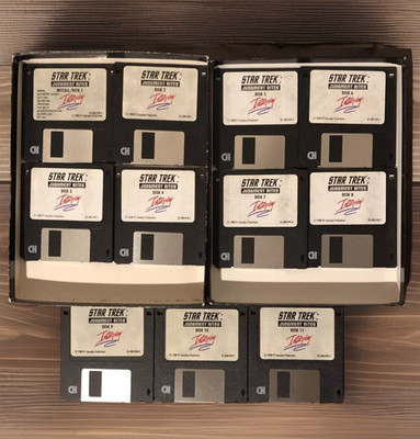 Star Trek Judgment Rites PC IBM 1993 Floppy Disk 3.5 Complete 11 Set DOS Vintage