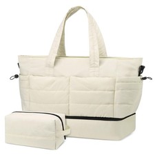 50L Travel Duffel Bag for Women, Weekender Overnight Bag W/Toiletry Bag Shoe ...