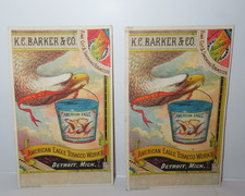 Antique Patriotic Advertising Trade Card~American Eagle Tobacco~Kenosha WI