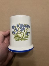 Vintage porcelain Toothbrush Holder - Floral Design - Made In Taiwan - 1980  s
