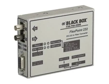 Black Box FlexPoint Modular Media Converter, RS-232 to Fiber, Single-Mode, 30