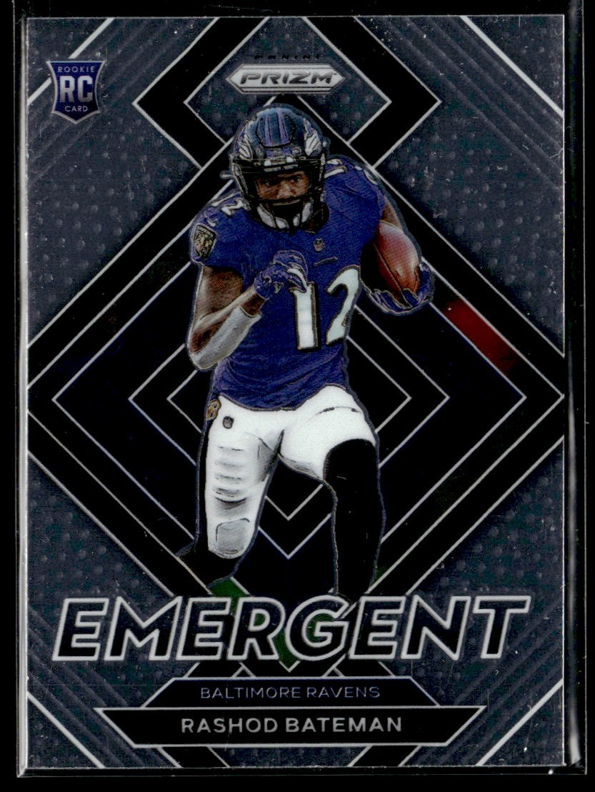 2021 Panini Prizm Emergent Rashod Bateman RC Baltimore Ravens #E-10