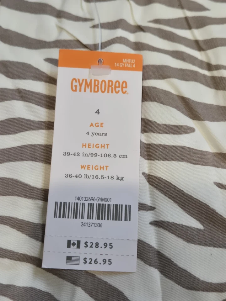 Nueva Camisa Niñas Gymboree Talla 4 Manga Larga ~ Botones Dorados ~ Estampado Animal Tigre Foto 3 de 4