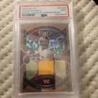 2024 Panini Select Rookie Swatches Jayden Daniels  White Prizm /75 RC PSA 9