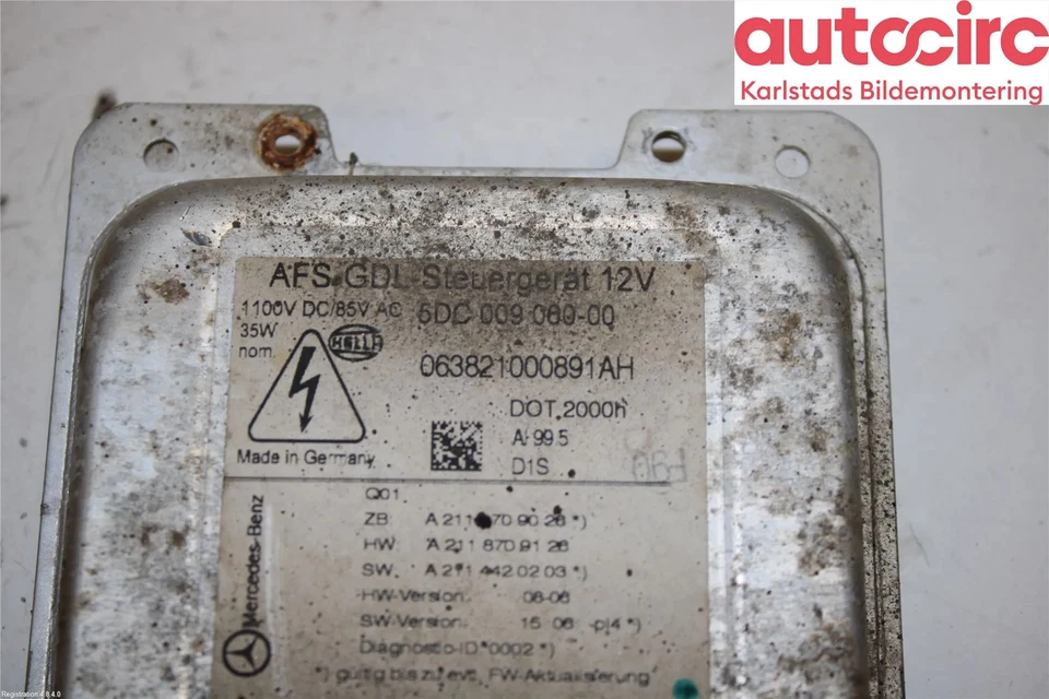 Centralina motore originale (ECU) MERCEDES-BENZ CLASSE E T-Model (S211) 2008 - Immagine 3 di 3