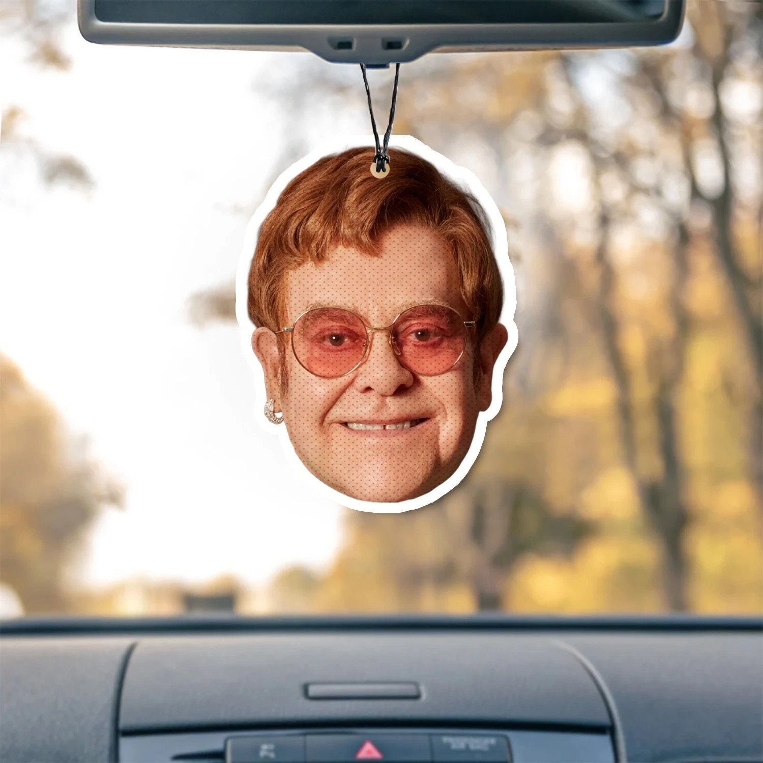 Elton John Unscented Hanging Car Air Freshener Freshie
