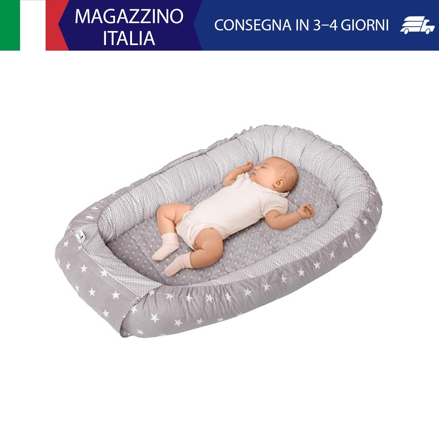 Medi Partners Riduttore Lettino Neonato - 100x60x15 Nido Antisoffoco Neonati Boz