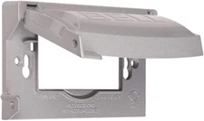 BELL MX1250S 1-Gang Flip Weatherproof Cover, Universal Metal 12-in-1 Outlet 