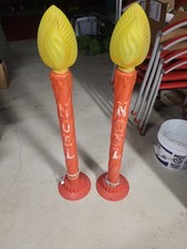 Vintage 42" Poloron Slim Noel Candles and bases