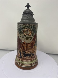 Vintage Antique Hauber & Reuther Stein Drunken Students and Night Watchman #420