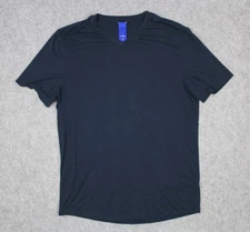 KIT & ACE S MEN’S V-NECK SHORT SLEEVE NAVY TEE SHIRT STRETCH