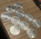 Lot Of 10 - 1/10 Incuse Indian Silver .999 Fine Silver Bullion