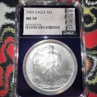 2005 American Silver Eagle NGC MS70 BERT Label Traderbea