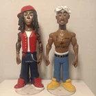 Funko Gold Tupac Shakur & Lil Wayne 5" Premium Vinyl Figures Lot of 2 LOOSE