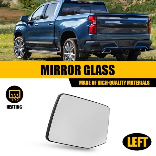 Heated Miror Glass Left Side for 2019-2023 Chevrolet Silverado GMC Sierra 1500