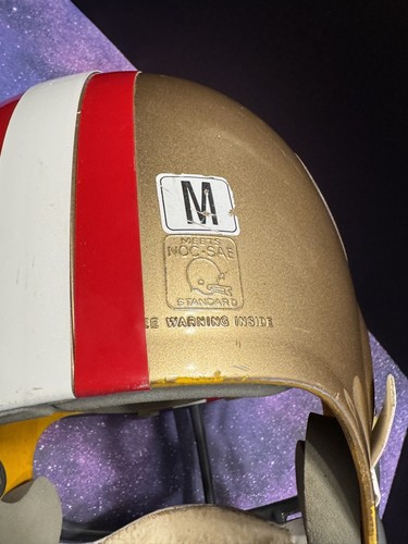 Replica casco medio giovanile vintage anni 90 NFL San Francisco 49ers Riddell full size - Foto 5 di 17