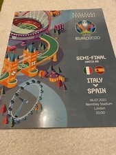 Italy Vs Spain Matchday Programme Euro 2020 Match 49, New 06/07/21 Semi Final