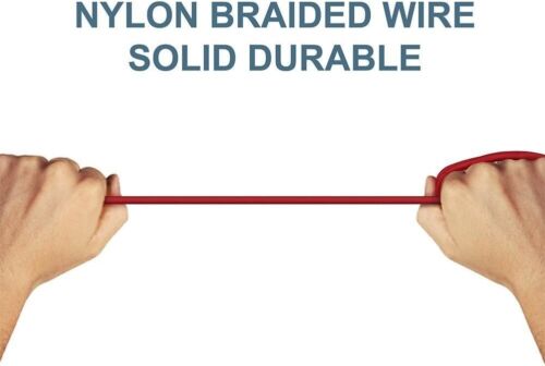 3 Pack 3ft Micro USB V9 to USB Fast Quick Charging Charger Cable Cord Red - Picture 4 of 6