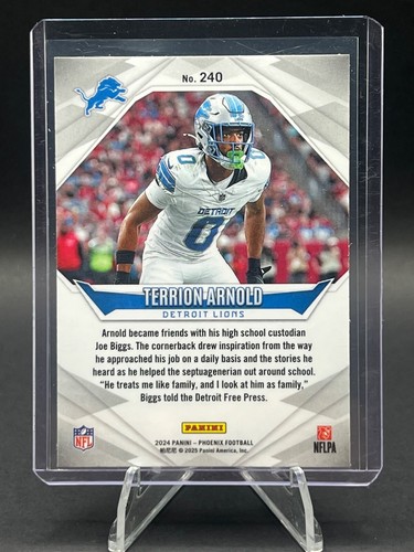 2024 Panini Phoenix - Lazer Terrion Arnold #240 RC) - Foto 2 di 2