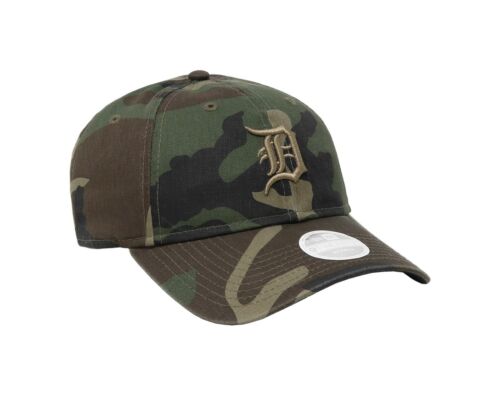 New Era 9Twenty Cap Detroit Tigers Brown Green Camouflage Women Girls Hat - Picture 3 of 5