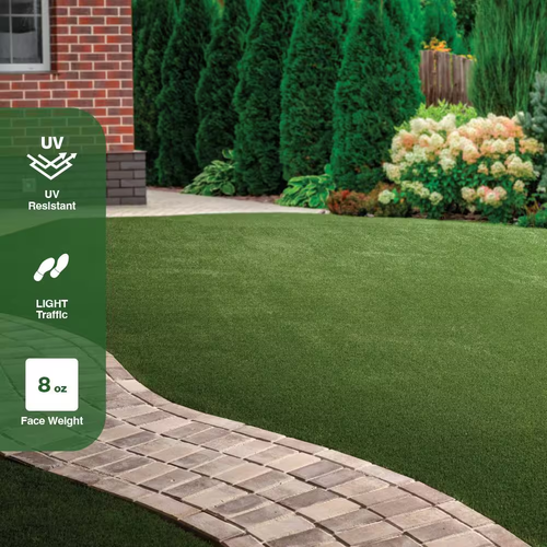 Tappeto Erba Artificiale Verde Smeraldo Erba Pretagliata Resistenza Macchie 6 Ft. X 8 Ft. - Foto 5 di 8