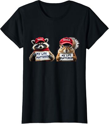 Justice For Peanut The Squirrel And Fred The Raccoon Ladies' Crewneck T-Shirt