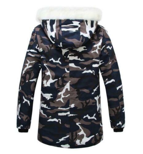 ALTRA Giacche uomo invernali mimetiche pelliccia collo cappuccio cappotto spesso caldo parka outwear