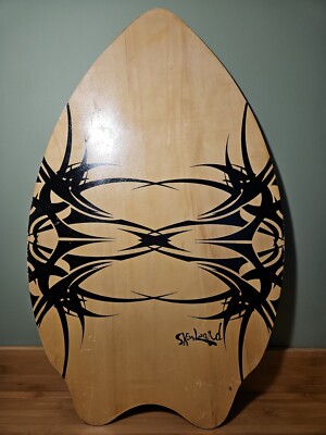 Skim Lizard Aged Wood Skim/Boogie Board 30  x 20  Vintage Tribal Design 1990 s