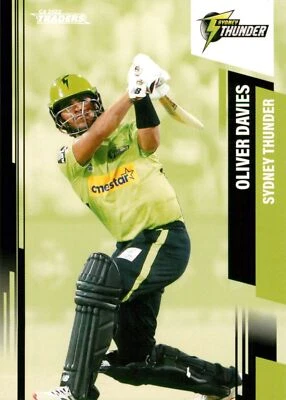 ✺Nouveau✺ 2022 2023 SYDNEY THUNDER BBL Cricket Card OLIVER DAVIES Traders - Photo 1/3