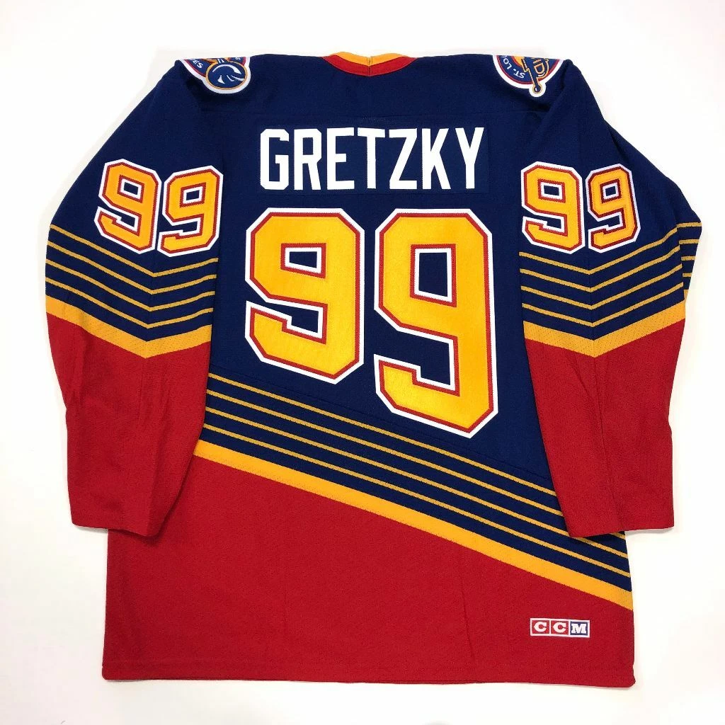 Wayne Gretzky Vintage St Louis Blues CCM Replica Hockey Jersey 