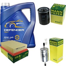 MANN-FILTER Kit ispezione 5L MANNOL Defender 10W-40 per Fiat Bravo I 1.2 16V