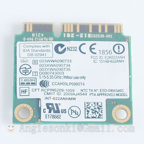 INTEL 6200 ADVANCED-N DUAL BAND 2.4/5Ghz Wireless WiFi CARD,DELL 2GGYM,622ANHMW - Picture 4 of 4