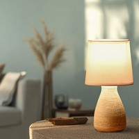 Tischlampe Tischleuchte Wohnzimmer Nachttischlampe E14 Weiß Shabby Landhaus 28Cm