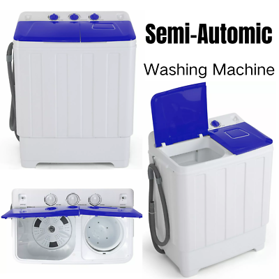 #ad #ad Washing Machine 30LBS Twin Tub Mini Laundry Washer Spinner Combo for Home APT $192.99