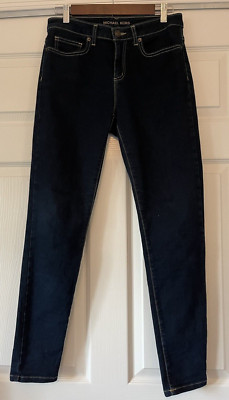 Michael Kors Izzy Skinny Dark Rinse Stretch Jeans Womens Size 6