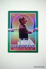RONALD ACUNA JR 2021 Panini Chronicles Baseball Overdrive GREEN HOLO #'d 75 SP