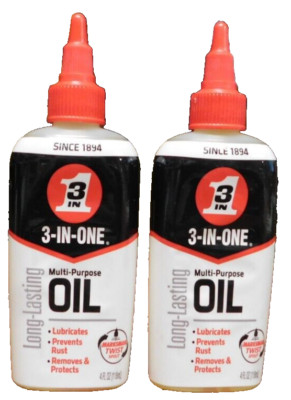 3-In-ONE Multi-Purpose Long Lasting Oil, 4 oz Twist Spout-2 Pack