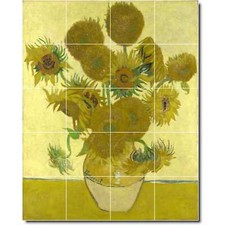 Vincent Van Gogh Flower Tile Mural PT09340. 48 x 60 20 12x12 tiles