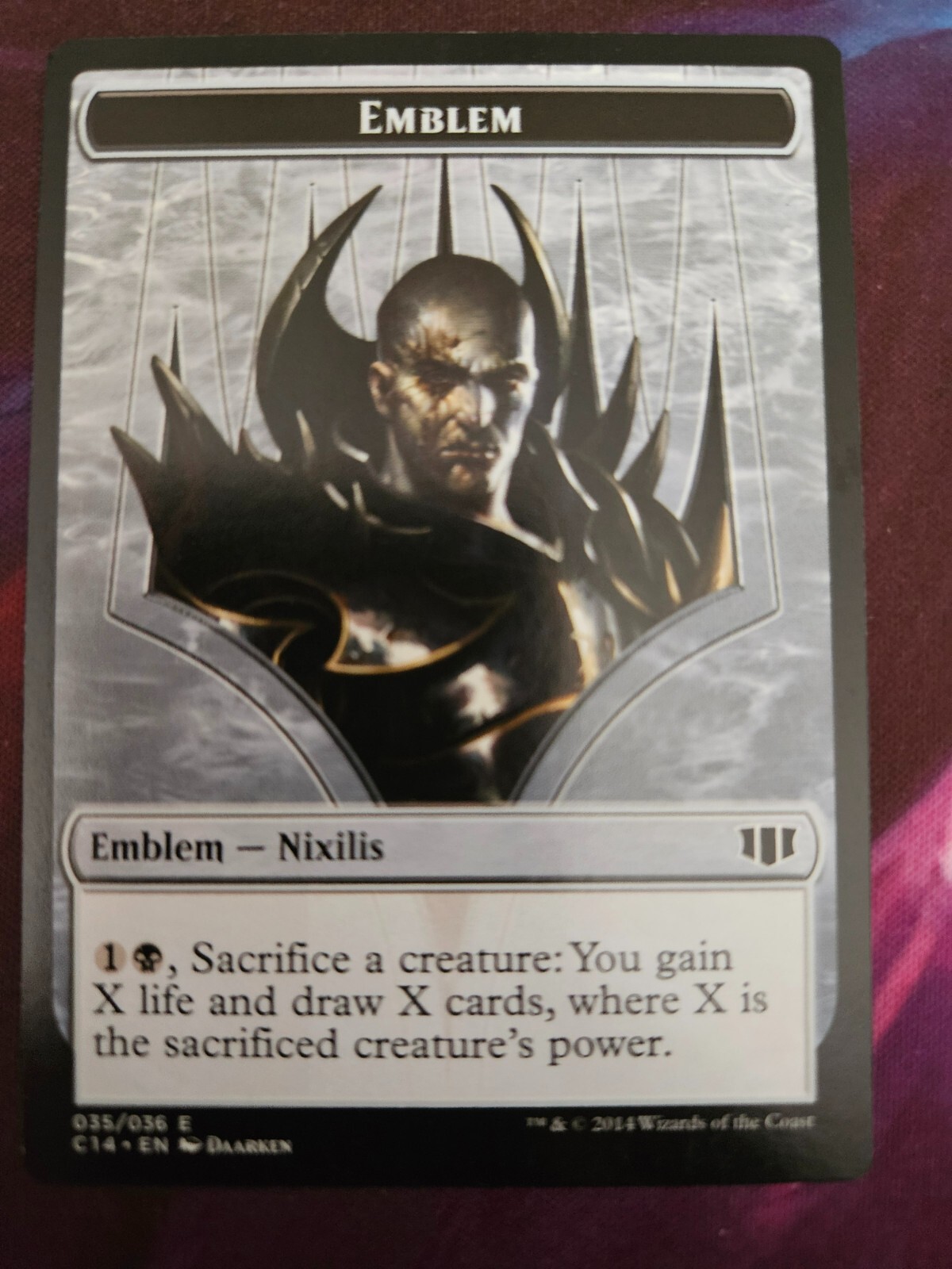 MTG - Emblem Nixilis - Zombie Token Commander 2014 - NM x1