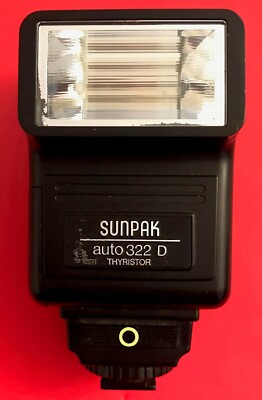Sunpak Auto 322 D thyristor flash with OT-1D hot shoe For Olympus & other Camera