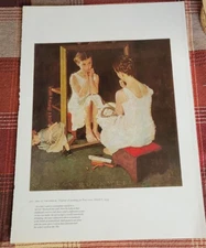 GIRL AT THE MIRROR Norman Rockwell Saturday Evening Post 1954 Cover Plate Print