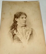 Antique Victorian American Beautiful Fashion Woman Willimantic, CT Cabinet Photo