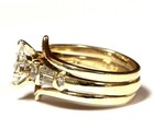 GIA 14k yellow gold .92ct marquise diamond engagement ring wedding band 6.7g — photo 4